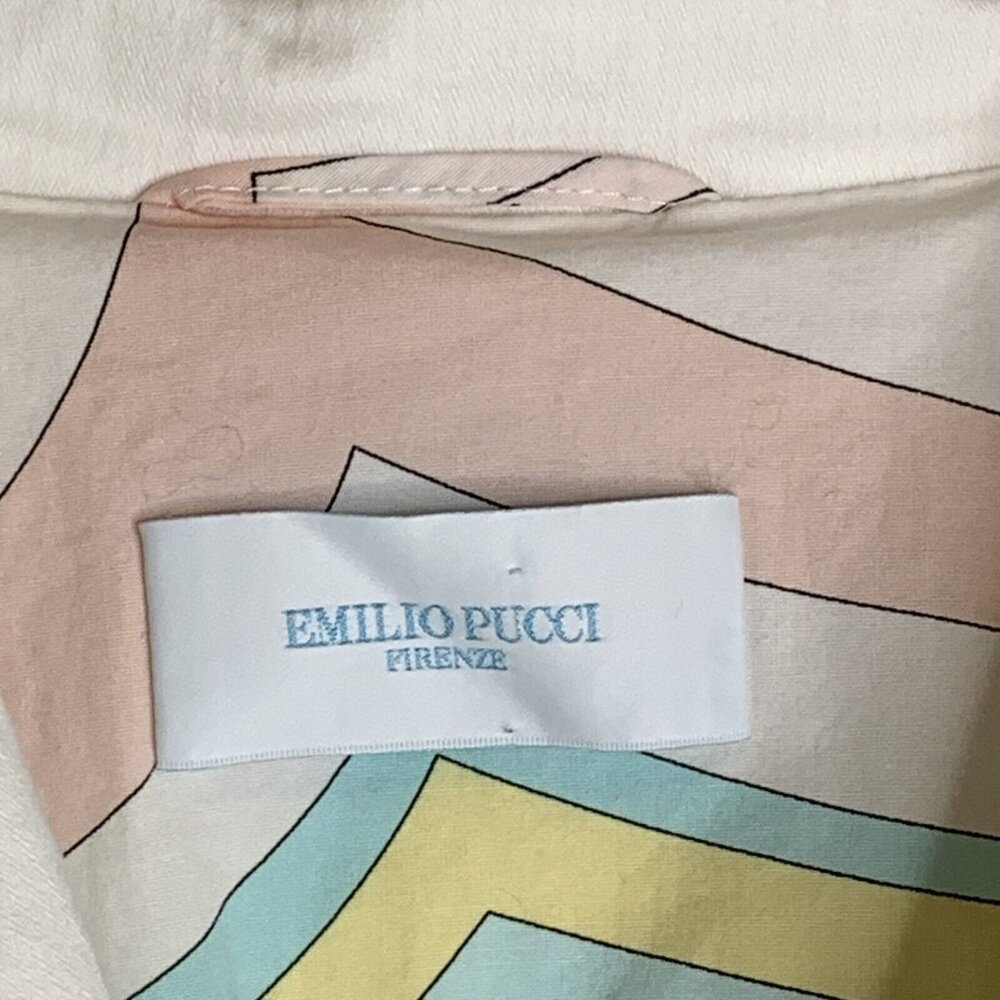 Emilio Pucci Firenze Jacket Womans Size 10 White Denim Stretch Made in Italy - Picture 9 of 15